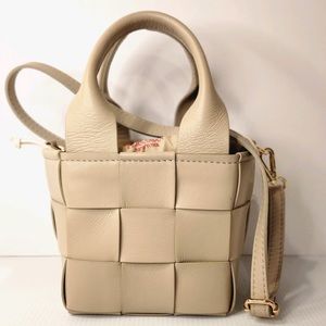 Persaman New York Italy Made Selma Genuine Leather Tiny Tote/Shoulder Bag NWOT
